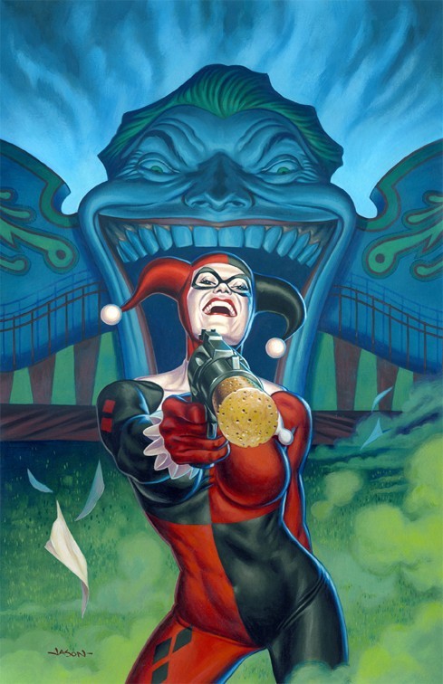 Harley Quinn at the Carnival Art Print