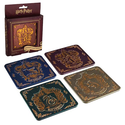Harry Potter Hogwarts Crest Coasters 4-Pack