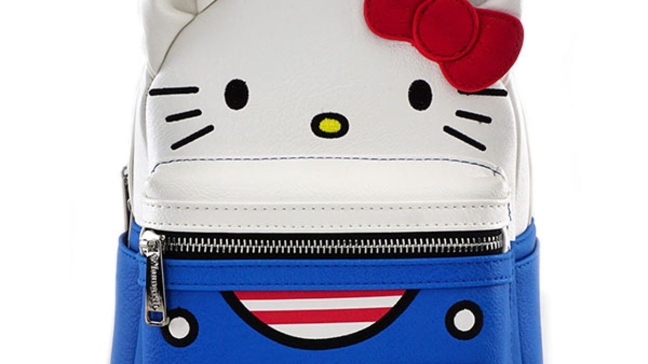 Hello Kitty Signature Bow Face and 3D Ear Design Faux Leather Mini Backpack 