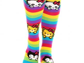 Hello Kitty Rainbow Striped Toe Socks
