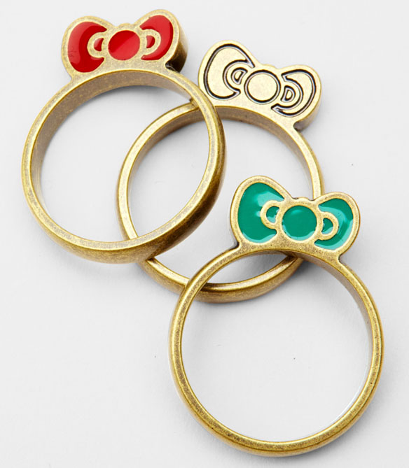 Hello Kitty Stackable Bow Rings