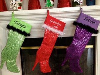 High Heel Sequin Christmas Stockings