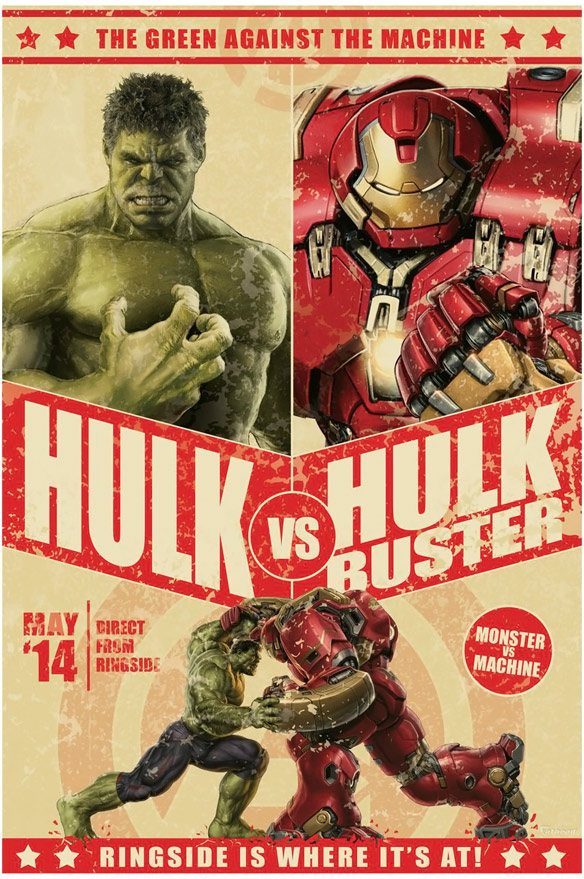  Hulk verse Hulkbuster Fight Poster Mural