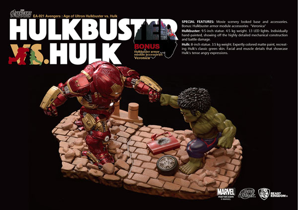Avengers Hulk vs Hulkbuster Egg Attack Statues