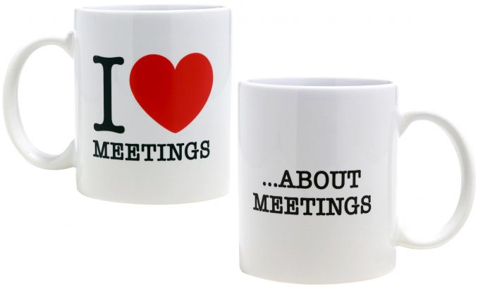 I Love Meetings Coffee Mug