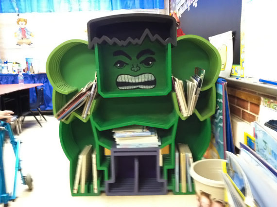 Incredible Hulk Custom Bookcase