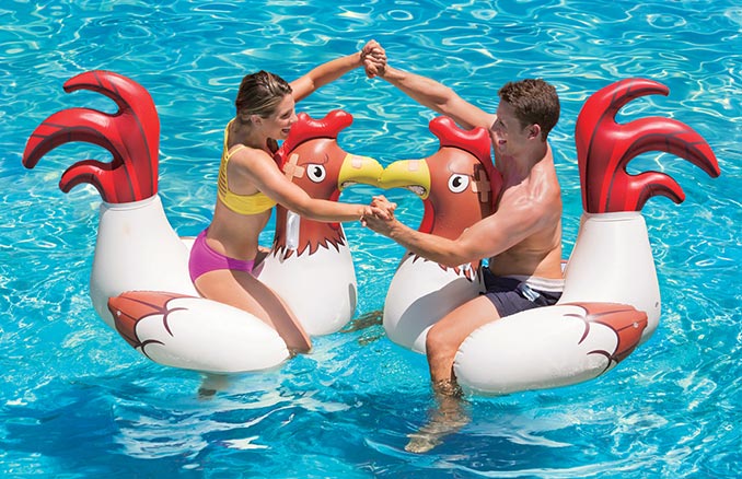 Inflatable Chicken Fight Pool Floats