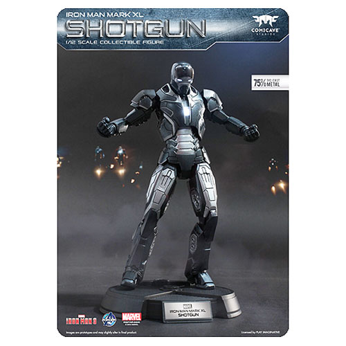 Iron Man 3 Shotgun Iron Man Mark XL Super Alloy Die-Cast Metal Light-Up 1 12 Scale Action Figure
