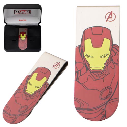 Iron Man Stainless Steel Laser Etched Color Money Clip