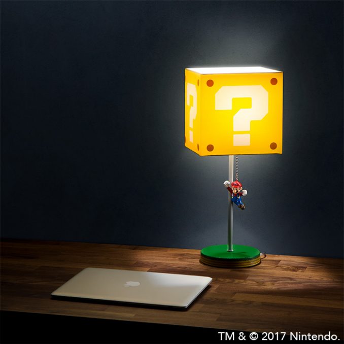 Jumping Super Mario Question Block Lamp