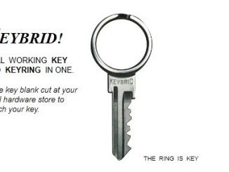 Keybrid House Key and Keyring In One