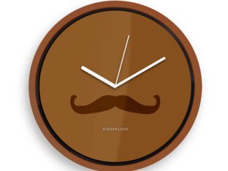 Kikkerland Mustache Wall Clock