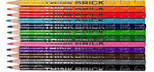 LEGO Pencil Tin with Pencil Sharpener & 12 Color Pencils