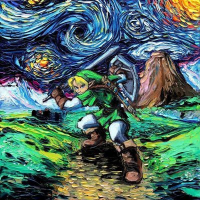 Legend of Zelda Starry Night Print