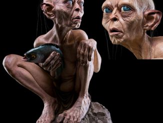 Lord of the Rings Gollum on a Rock Life Size Statue