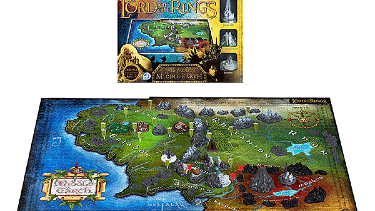 Lord Of The Rings Map Of Middle Earth 3D Puzzle
