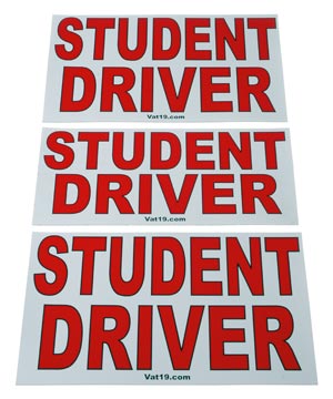 Magnetic Student Driver Signs