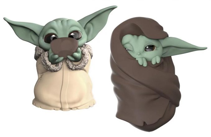 Mandalorian Baby 'Yoda' Bounties Soup and Blanket Mini-Figures 