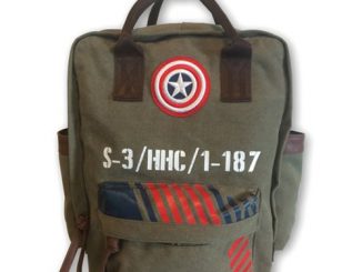Marvel Captain America Vintage Military Army Backpack