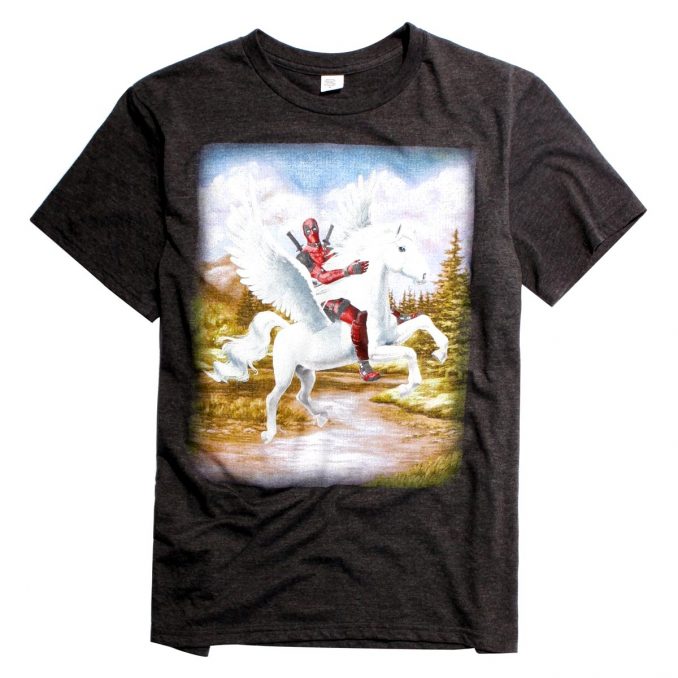 Marvel Deadpool Pegasus Painting T-Shirt