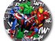 Marvel Heroes Background Noise Glass Clock