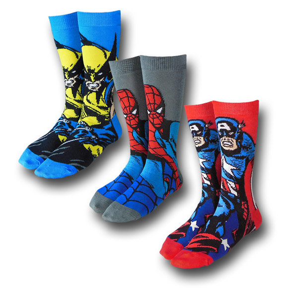 Marvel Heroes Crew Socks