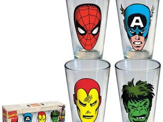 Marvel Heroes Faces Pint Glasses 4-Pack