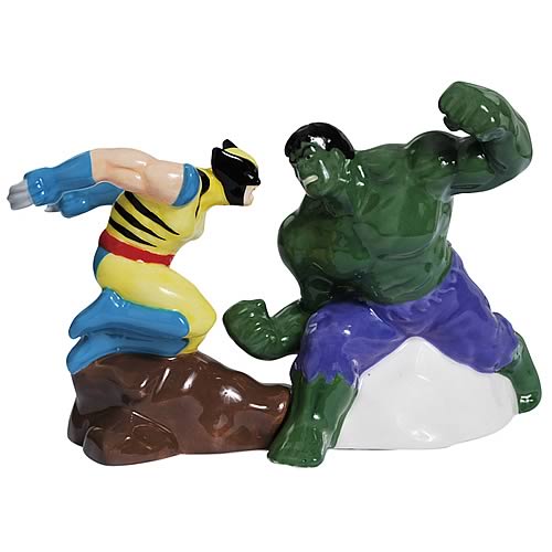 Marvel Incredible Hulk vs. Wolverine Salt and Pepper Set