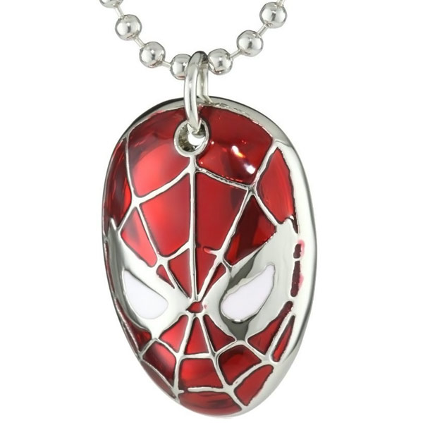 Marvel Red Spiderman Mask Necklace