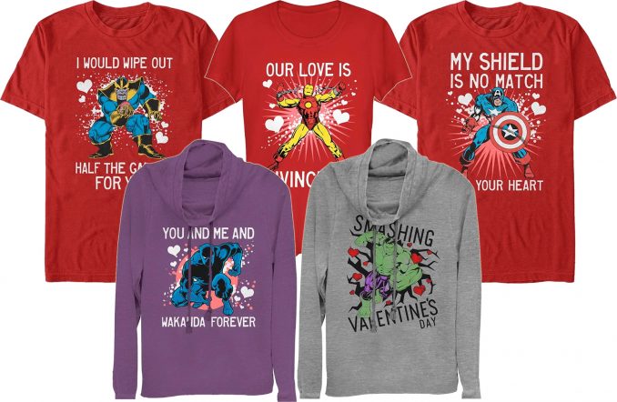 Marvel Valentine’s Day T-Shirts