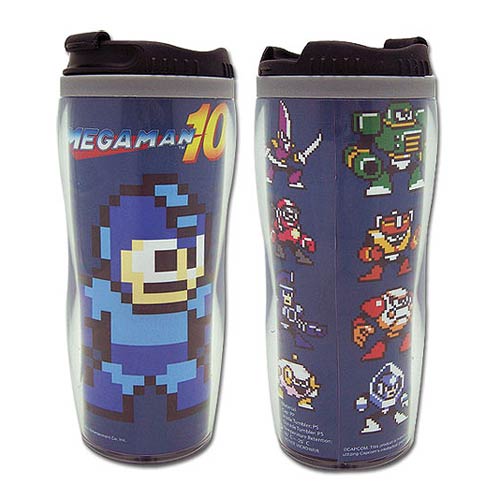 Mega Man 10 Mega Man and Bosses Blue Tumbler