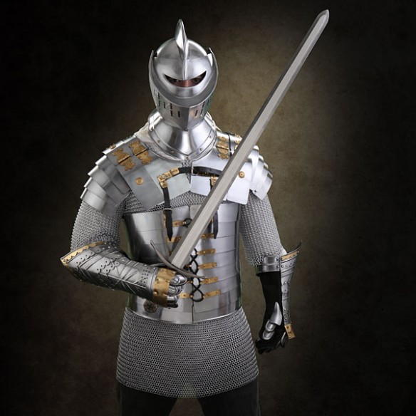 Metal 15th-16th Century Knight’s Close Helmet Replica