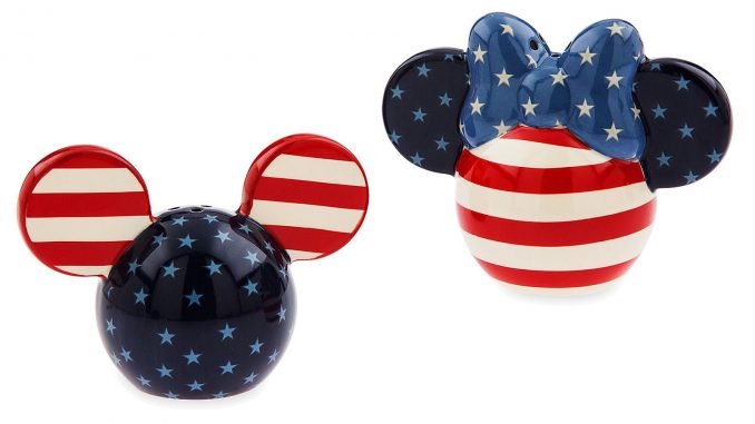 Mickey and Minnie Mouse Americana Salt and Pepper Shakers