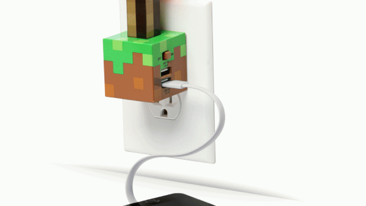 Minecraft Redstone Torch USB Wall Charger