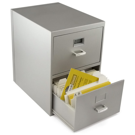 Mini Business Card File Cabinet