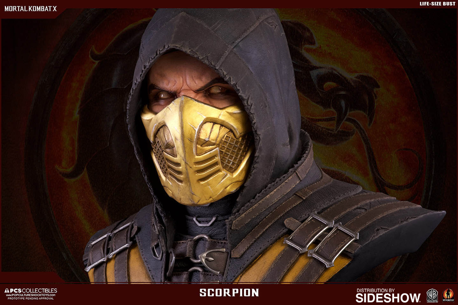 Mortal Kombat Scorpion Life Size Bust