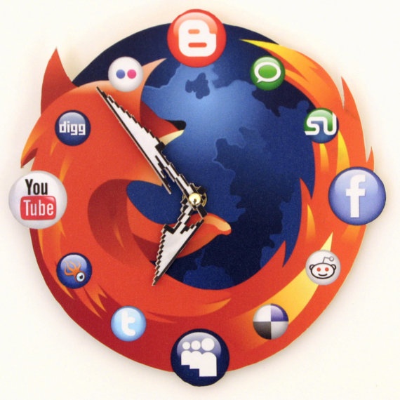 Mozilla-Firefox-Icon-Wall-Clock