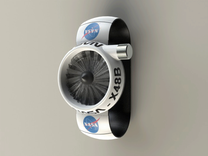 NASA Turbine LCD Watch