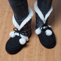 Nightmare Before Christmas Fair Isle Boot Slippers