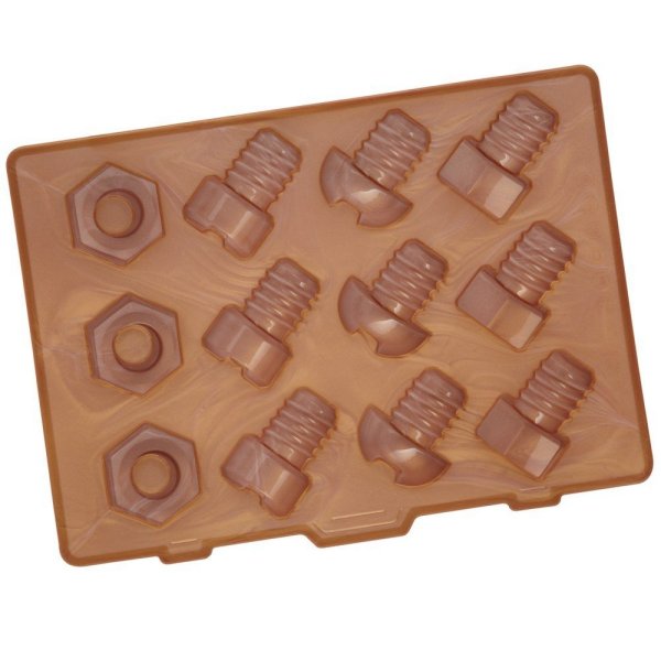 Nuts and Bolts Silicone Ice Cube Tray
