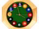 Octagonal Wood Billiards Quartz Wall Clock