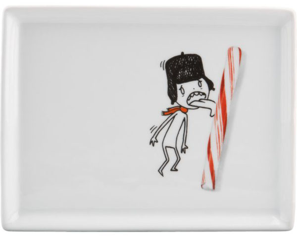 Oliver Peppermint Stick Appetizer Plate
