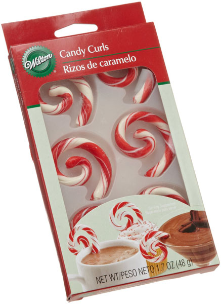 Peppermint Candy Garnish Curl