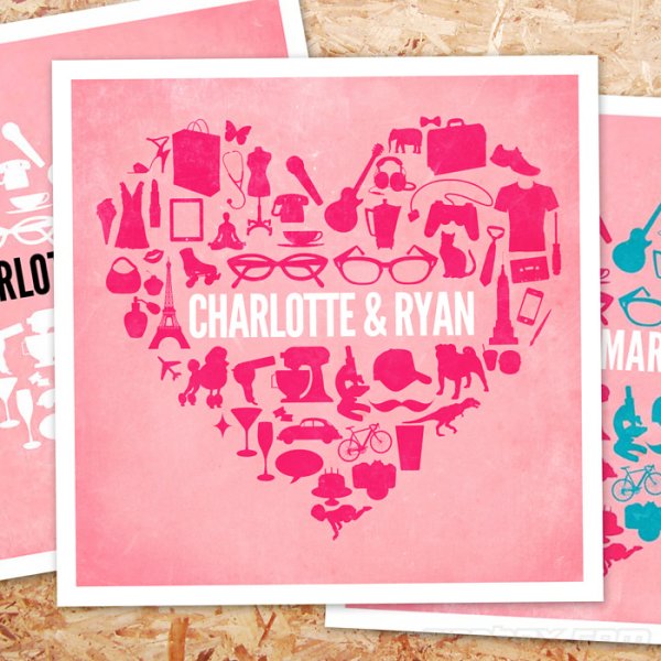 Personalized Heart Poster