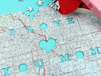 Personalized I Love You Mom Map Puzzle