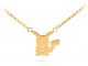 Pokémon Pikachu Gold Silhouette Pendant Necklace