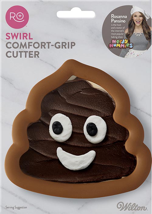 Poop Emoji Swirl Cookie Cutter