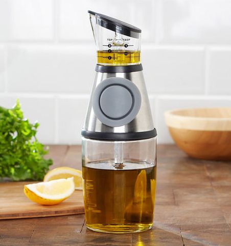 Press-and-Measure Oil & Vinegar Dispenser