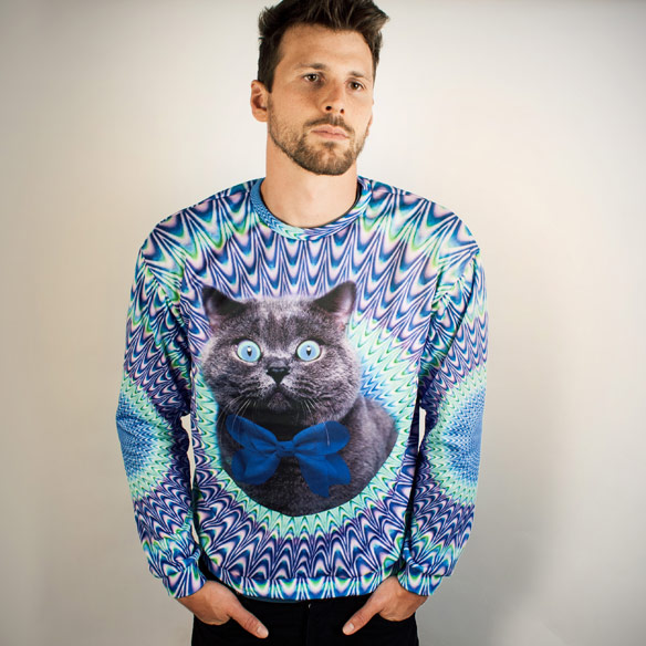 Psychedelic Cat Sweater