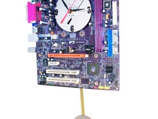 Purple Motherboard Pendulum Clock